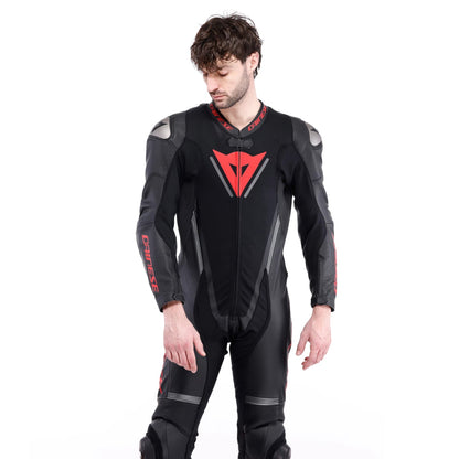 DEMON SPRINT - MEN'S ONE-PIECE PERFORATED LEATHER MOTORCYCLE SUIT