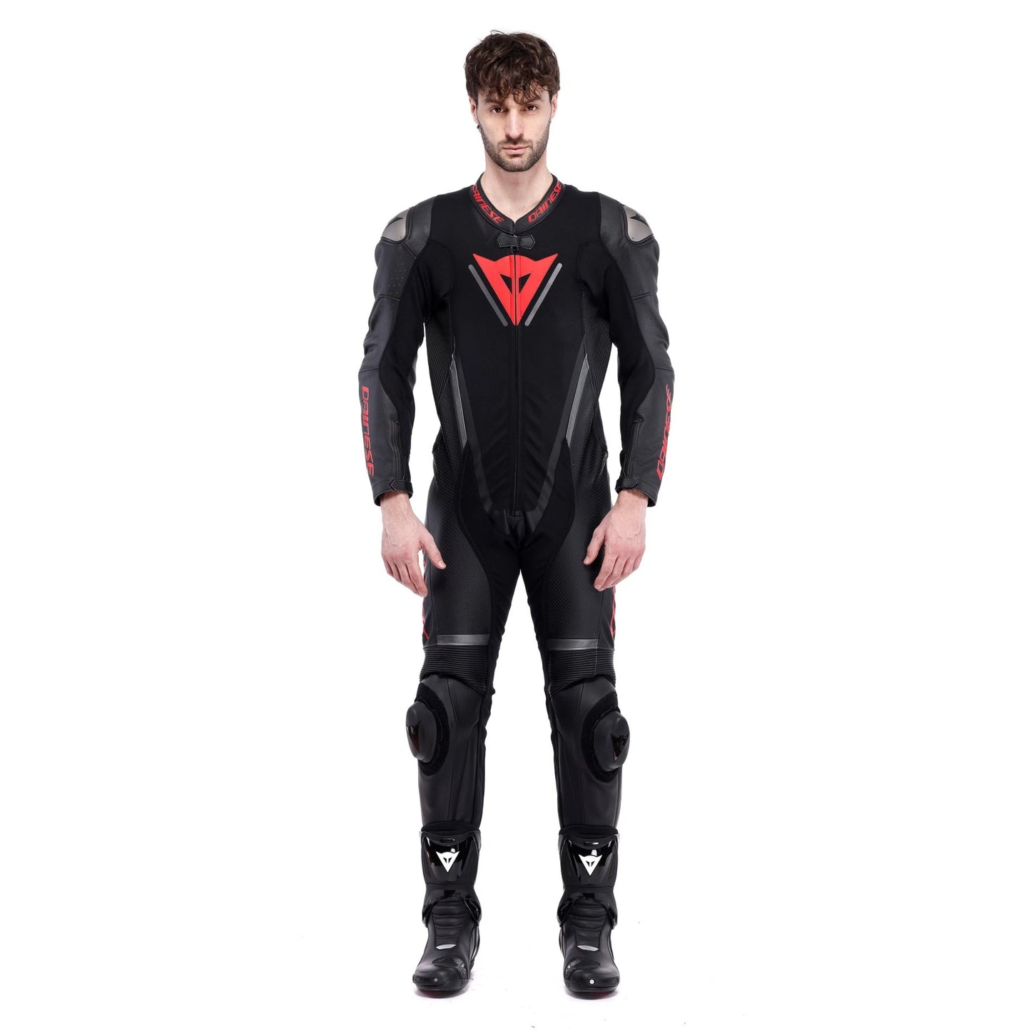 DEMON SPRINT - MEN'S ONE-PIECE PERFORATED LEATHER MOTORCYCLE SUIT